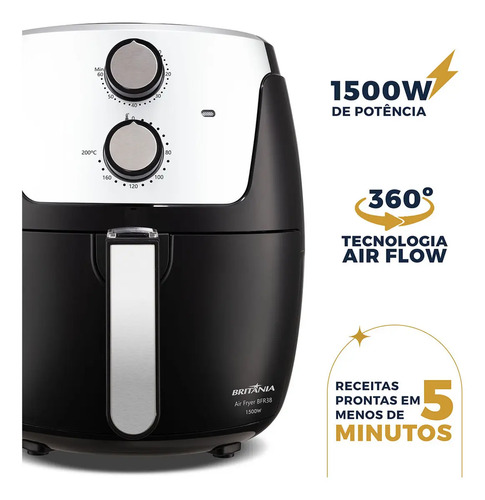 Air Fryer Britânia 4,2L Dura Mais 1500W BFR38 220V