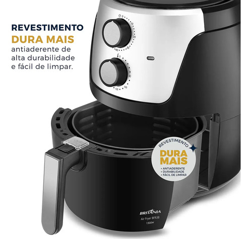 Air Fryer Britânia 4,2L Dura Mais 1500W BFR38 220V
