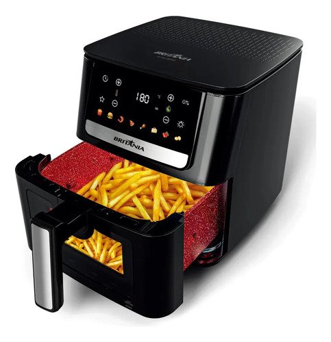Air Fryer Britânia 6,5L 1700W 8 Funções Painel Digital Redstone BAF65A