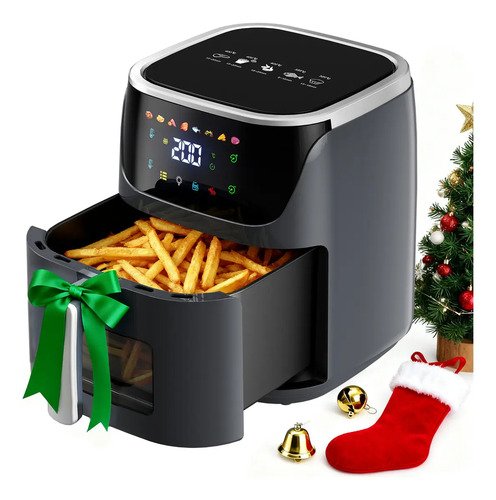 Air fryer forno eletrico fritadeira pouco oleo 8l 1500w tela
