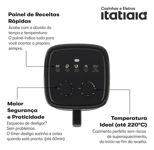 Air fryer Itatiaia AFITA AFITA1035A de 3.5L preto