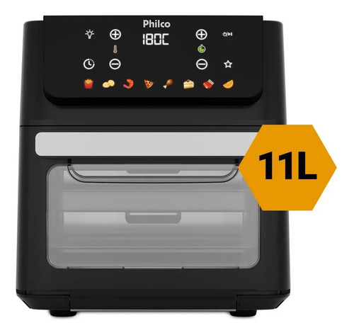 Air fryer oven philco 11l 8 funcoes visor 1800w paf11b 1