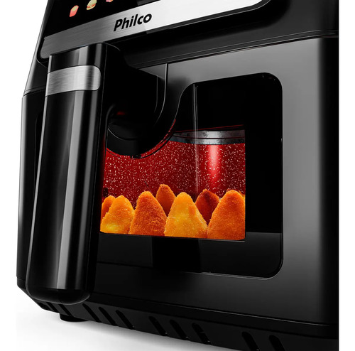 Air Fryer Philco 6,5L Visor Glass e Redstone 1700W PAF65A