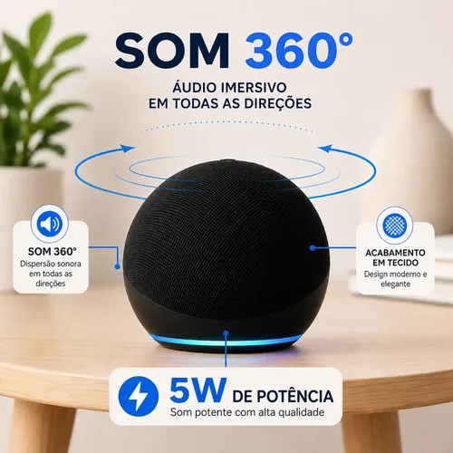 Alaxe Caixa De Som Inteligente Comando Voz Portátil Sem Fio