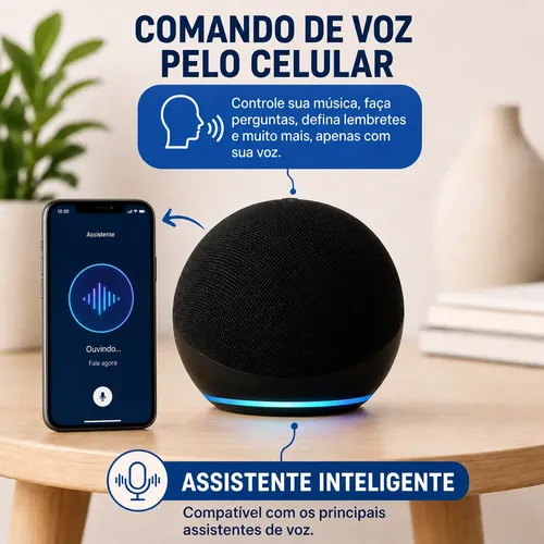 Alaxe Caixa De Som Inteligente Comando Voz Portátil Sem Fio