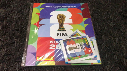 Àlbum Copa Do Mundo Fifa 2026 + 84 Figurinhas Capa mole (12 envelopes)