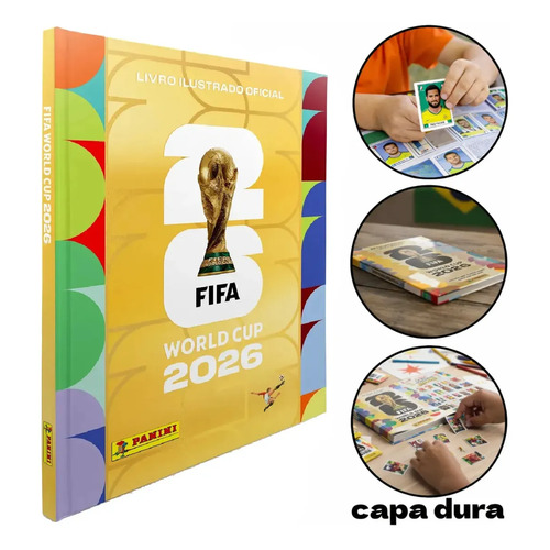 Album panini figurinha copa do mundo fifa 2026 capa dourada 1