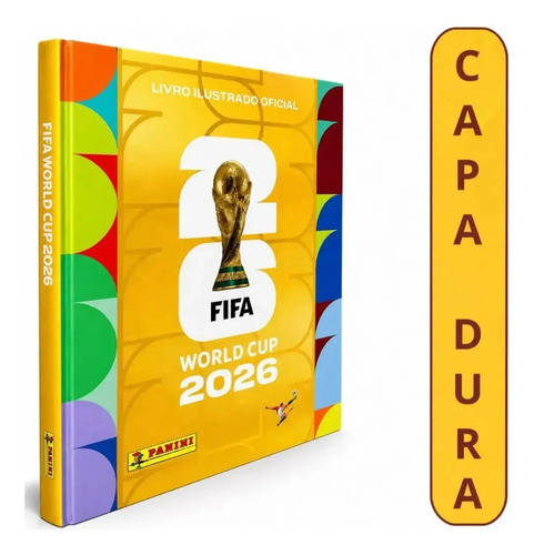 Álbum Panini Figurinha Copa Do Mundo Fifa 2026 Capa Dourada