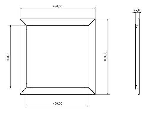 Alçapão P/ Forro De Gesso Drywall 40x40cm Com Tampa Metálica Cor Branco