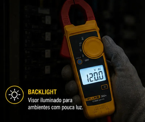 Alicate amperímetro digital fluke 302 plus 400A