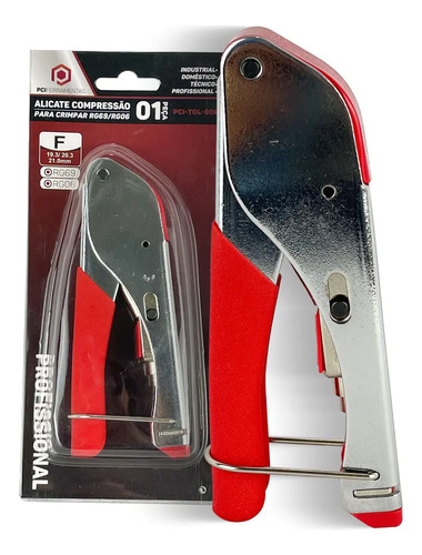 Alicate compressao para crimpar rg69rg06 pci ferramentas