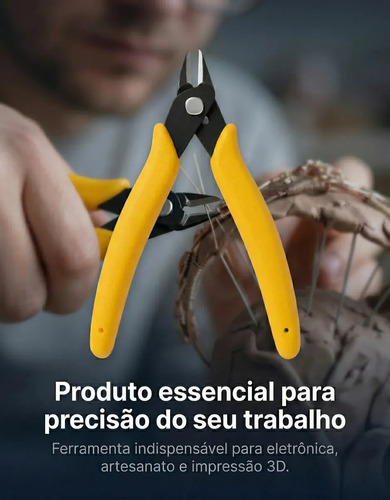 Alicate corte diagonal precisao lamina afiada eletronica art