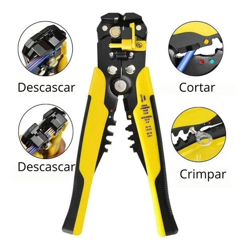 Alicate Desencapador De Fios E Crimpador Eletricista