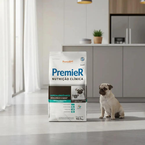 Alimento Premier Super Premium Nutrição Clínica Hipoalergénico Filhote e Adulto cão de raza pequena sabor mandioca de 10.1 kg