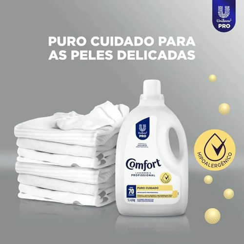 Amaciante Comfort Lavanderia Profissional Puro Cuidado 5 L