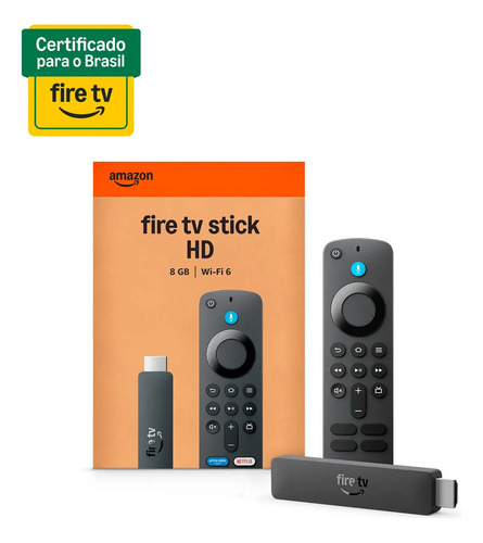 Amazon 2 geracao fire tv stick hd ger 26 preto de voz