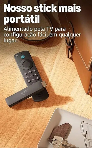 Amazon 2ª Geração Fire Tv Stick Hd Ger 26 Preto De Voz