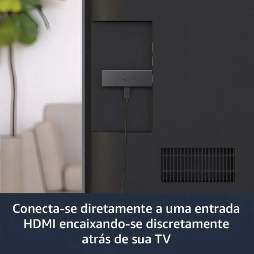 Amazon Fire Tv Stick 3 Ger Full Hd 1080p Bi Volt Cor Preto Tipo de controle remoto De voz Alexa