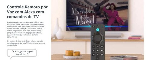 Amazon Fire Tv Stick 3 Ger Full Hd 1080p Bi Volt Cor Preto Tipo de controle remoto De voz Alexa