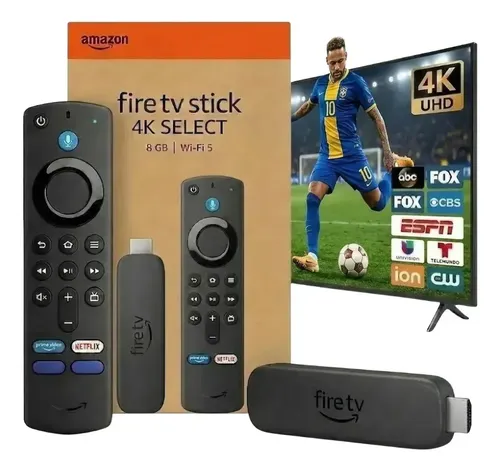 Amazon firetv stick 4k stick wi fi 6 com alexa por voz preto