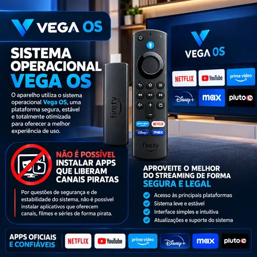 Amazon Firetv Stick 4k Stick Wi-fi-6 Com Alexa Por Voz Preto