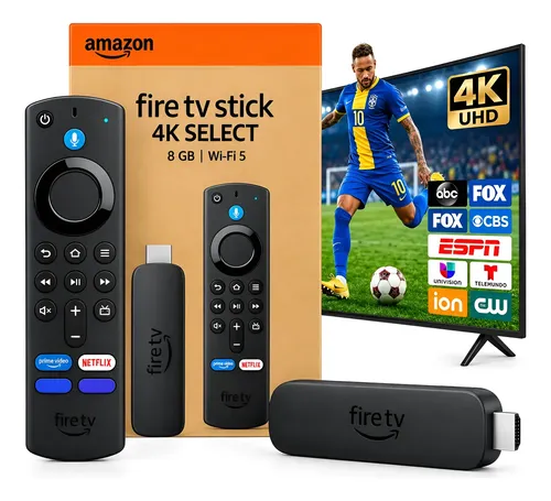 Amazon Firetv Stick 4k Stick Wi-fi-6 Com Alexa Por Voz Preto