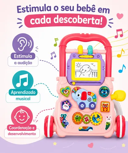Andador Infantil Brinquedo Educativo Musical Didático Bebê
