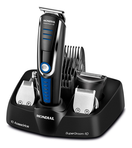 Aparador de pelos mondial super groom 10 bg 03 6w bivolt com