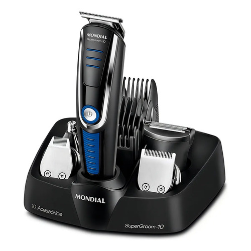 Aparador de pelos super groom 10 mondial 6w bivolt bg 03 1
