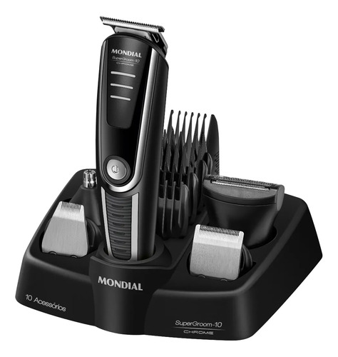 Aparador de pelos supergroom 10 mondial bivolt bg 10