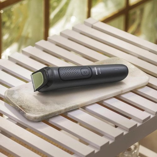 Aparador e Barbeador Elétrico All-in-One Série 3000 8 em 1 : Visual completo para rosto, cabelo e corpo | 60 min sem fio | Lâminas autoafiaveis de aço | Pontas arredondadas | MG3917/15