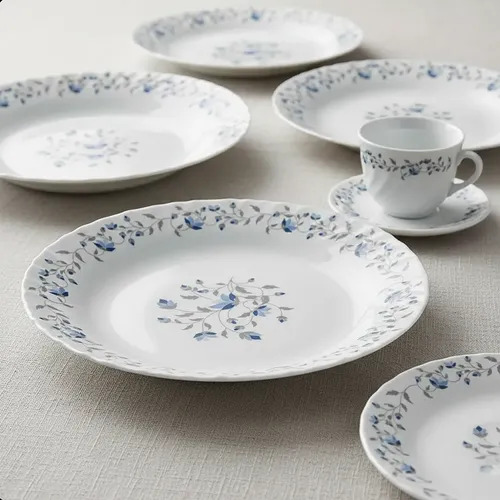 Aparelho De Jantar Vidro Opaline 20 Peças Para Mesa Posta