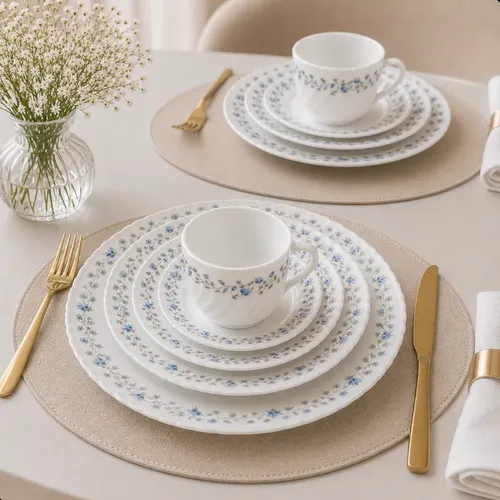 Aparelho De Jantar Vidro Opaline 20 Peças Para Mesa Posta