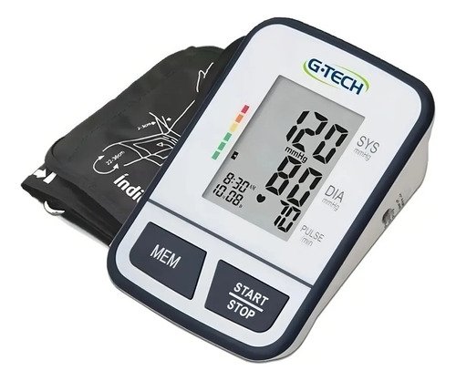 Aparelho de medir pressão digital de braço G-tech BSP11 cor branco com preto