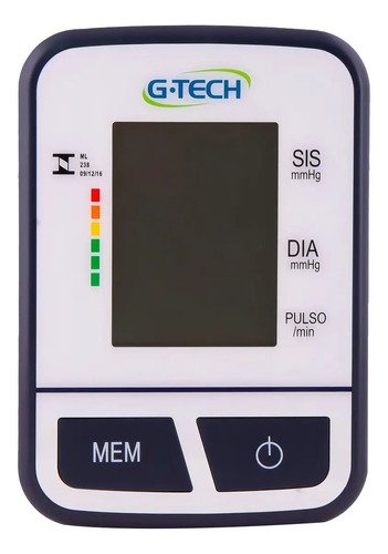 Aparelho de medir pressão digital de braço G-tech BSP11 cor branco com preto