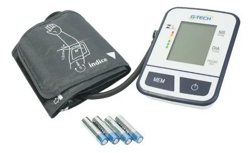 Aparelho de medir pressão digital de braço G-tech BSP11 cor branco com preto