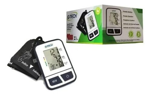 Aparelho de medir pressão digital de braço G-tech BSP11 cor branco com preto