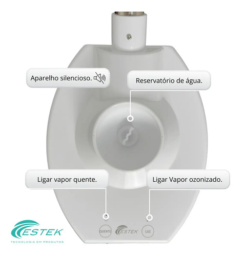 Aparelho Vaporizador Hair Estética Portátil Estek Cor Branco