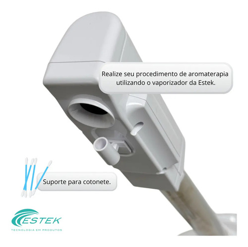 Aparelho Vaporizador Hair Estética Portátil Estek Cor Branco