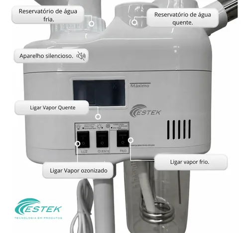 Aparelho Vaporizador Quente Frio Hair Estética Anvisa Estek
