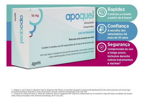 Apoquel 16 mg tratamento para coceira em caes zoetis