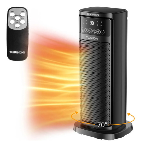 Aquecedor ceramico turu home 1279 com timer controle remoto