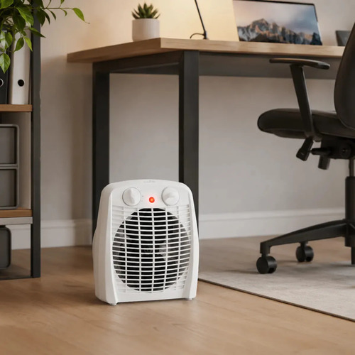 Aquecedor Elétrico 2 Em 1 Kian Branco 1800w Aq100 2 Níveis De Aquecimento + Ventilação
