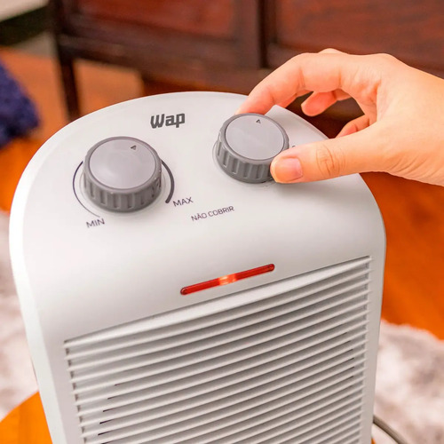 Aquecedor Elétrico Portátil 3 em 1 WAP Air Heat com Ventilador e Triplo Sistema de Segurança