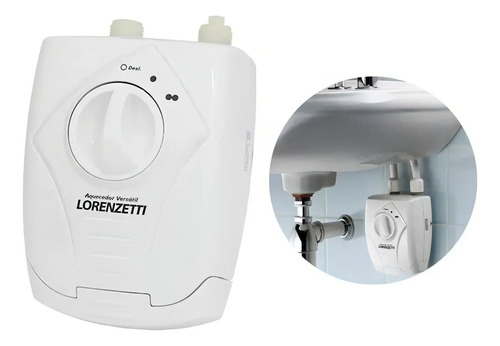 Aquecedor versatil 3 temperaturas Lorenzetti cor branco para pias e lavatórios 127v 5500w