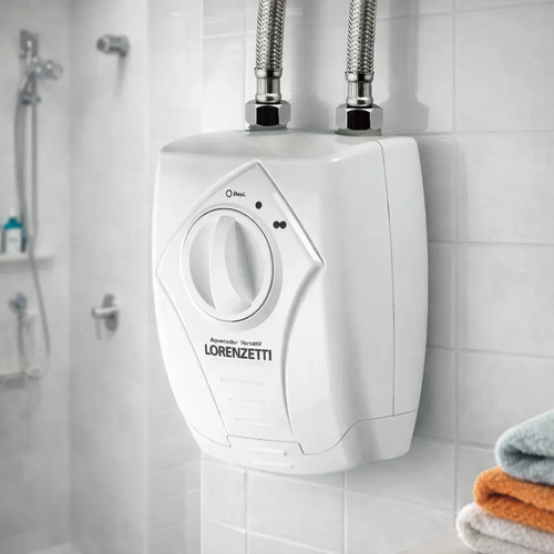 Aquecedor versatil 3 temperaturas Lorenzetti cor branco para pias e lavatórios 127v 5500w