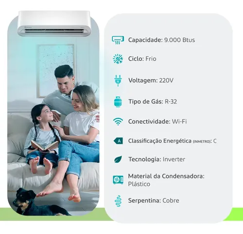 Ar Condicionado Electrolux Split 9000 Btu Inverter Frio 220v