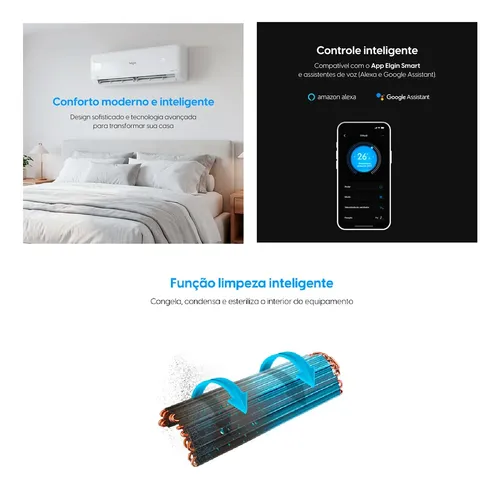 Ar Condicionado Elgin 9000 Btus Eco Inverter Iii Wi-fi Frio