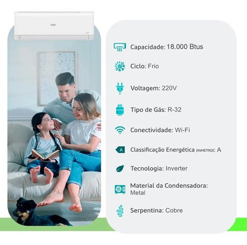 Ar Condicionado Elgin Eco Inverter Iii 18000 Btus Frio
