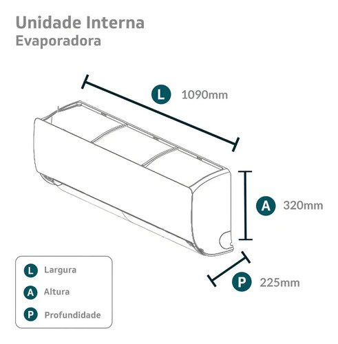 Ar-condicionado Hw Elgin Eco Inverter Ii 24000 Btu Frio Cor Branco